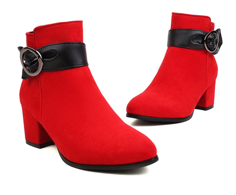 Women'S Shoes Paris - Botines de Ante Sintético para Primavera,