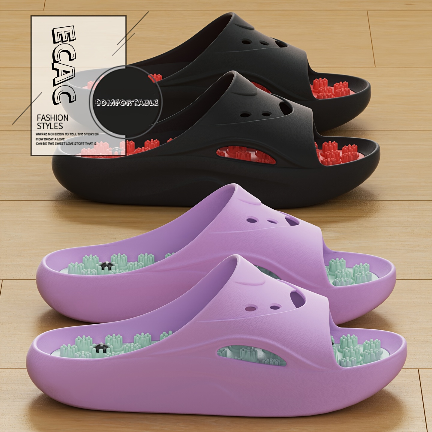 Women Shoes Size To Men - Pantuflas de Masaje EVA para Hombre