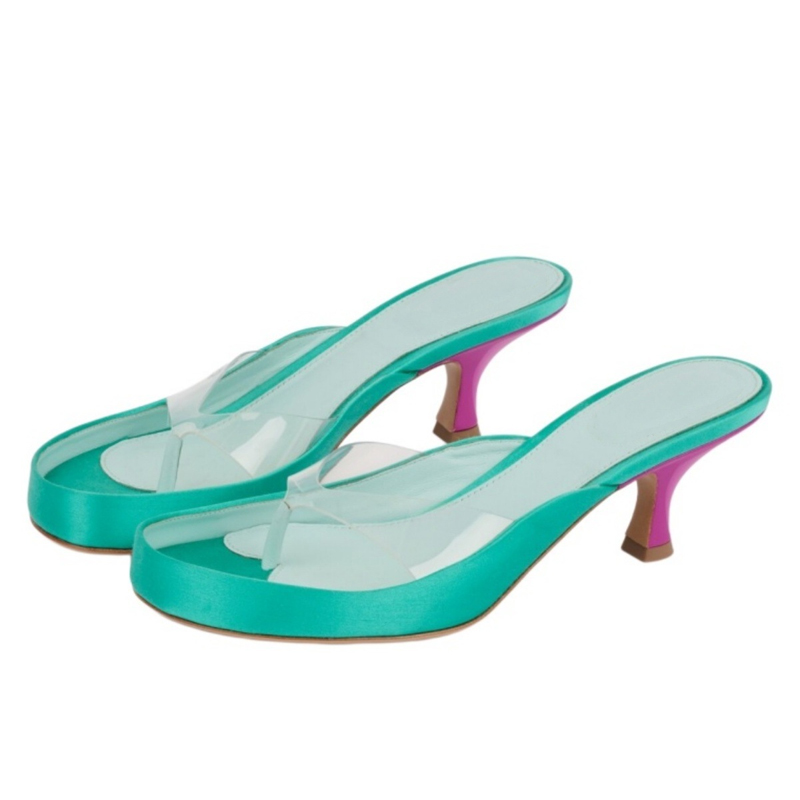 Clear Strap Heel - Sandalias de tacón de aguja con