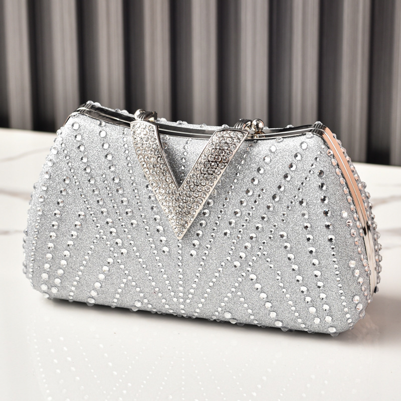 Women'S Shoes Louis Vuitton - Bolsos de Hombro Plateados con Diamantes