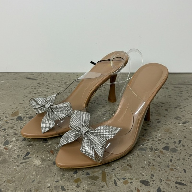 Clear Strap Heel - Zapatos de Tacón Alto con Tira