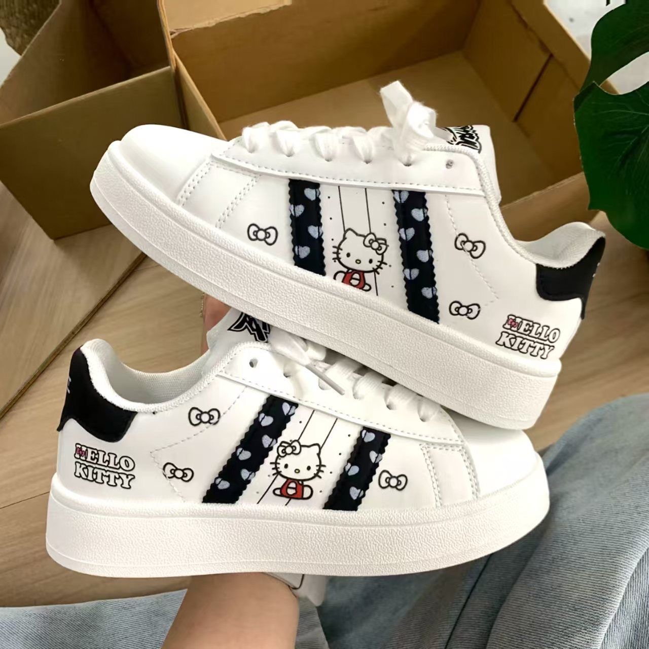 Women'S Shoes Casual Sneakers - Zapatos Casuales de Moda Hello Kitty,