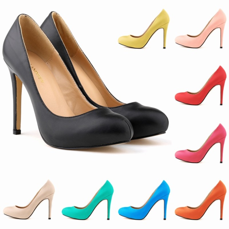 Court Heel Pointed - Zapatos de tacón fino de talla