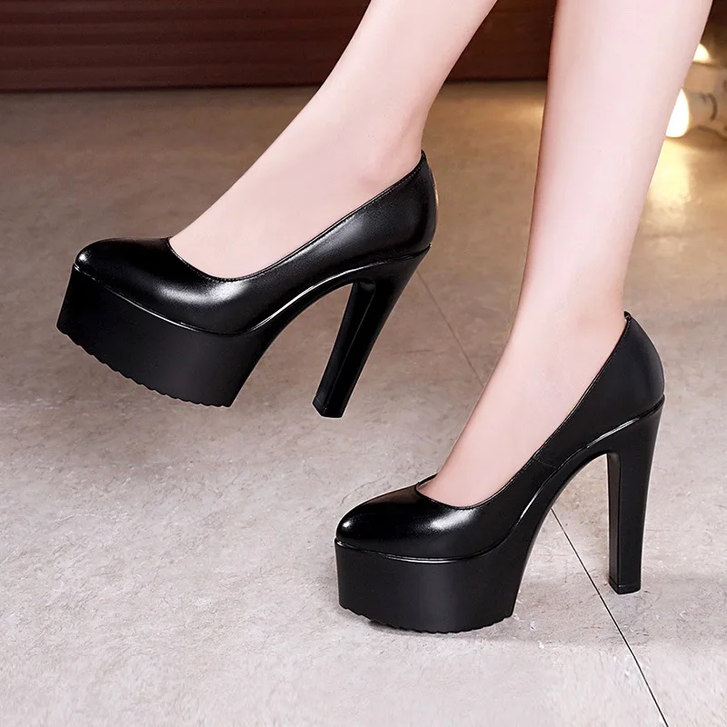 Court Heel Pointed - Zapatos de Plataforma Tallas Grandes 32-43
