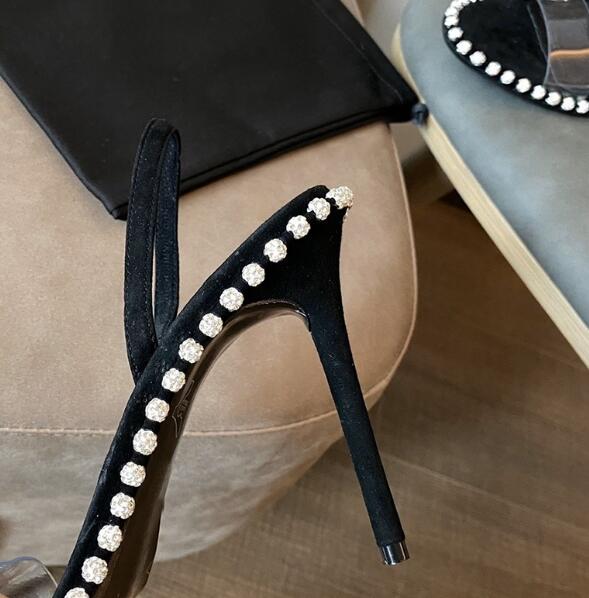 Verano niñas rosa negro blanco - Clear Strap Heel reseña y precio
