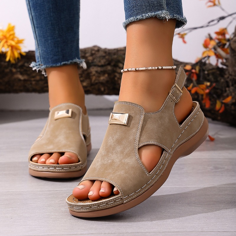 Sandalias de cuña de talla gra - Women'S Shoes With Bunions reseña y precio