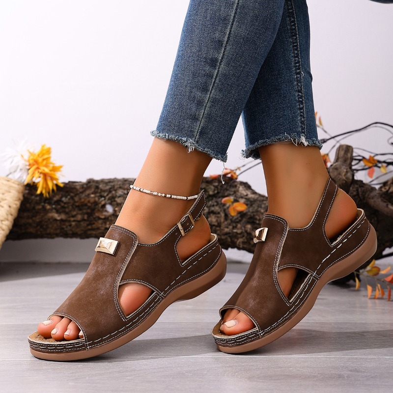 Sandalias de cuña de talla gra - Women'S Shoes With Bunions reseña y precio