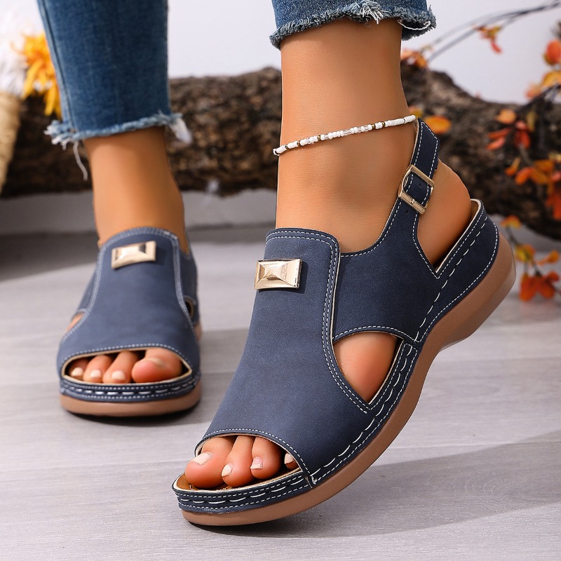 Sandalias de cuña de talla gra - Women'S Shoes With Bunions reseña y precio