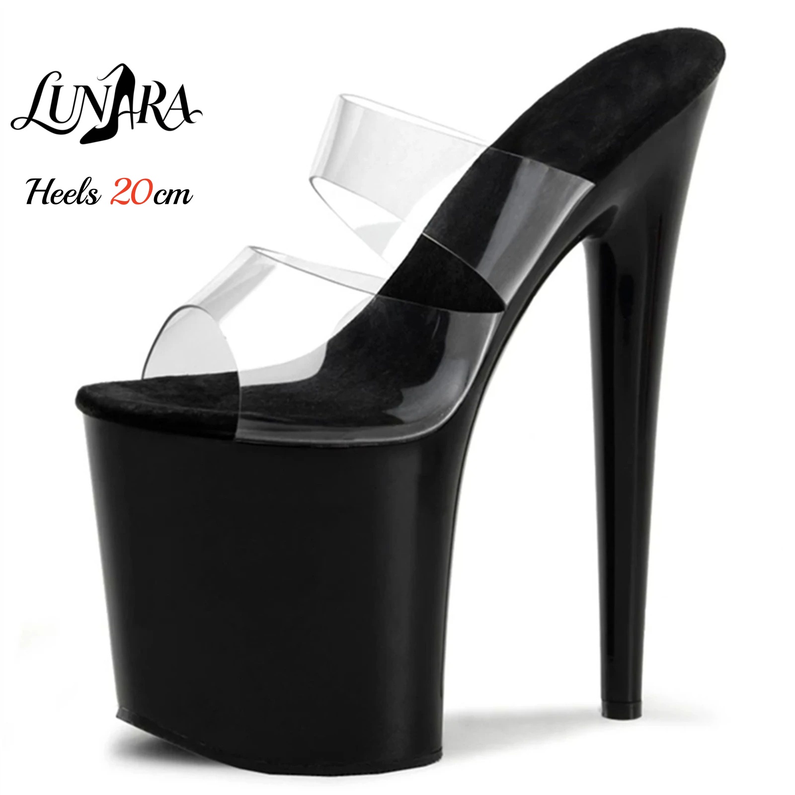 Sandalias de Tacón Alto con Pl - Clear Strap Heel reseña y precio