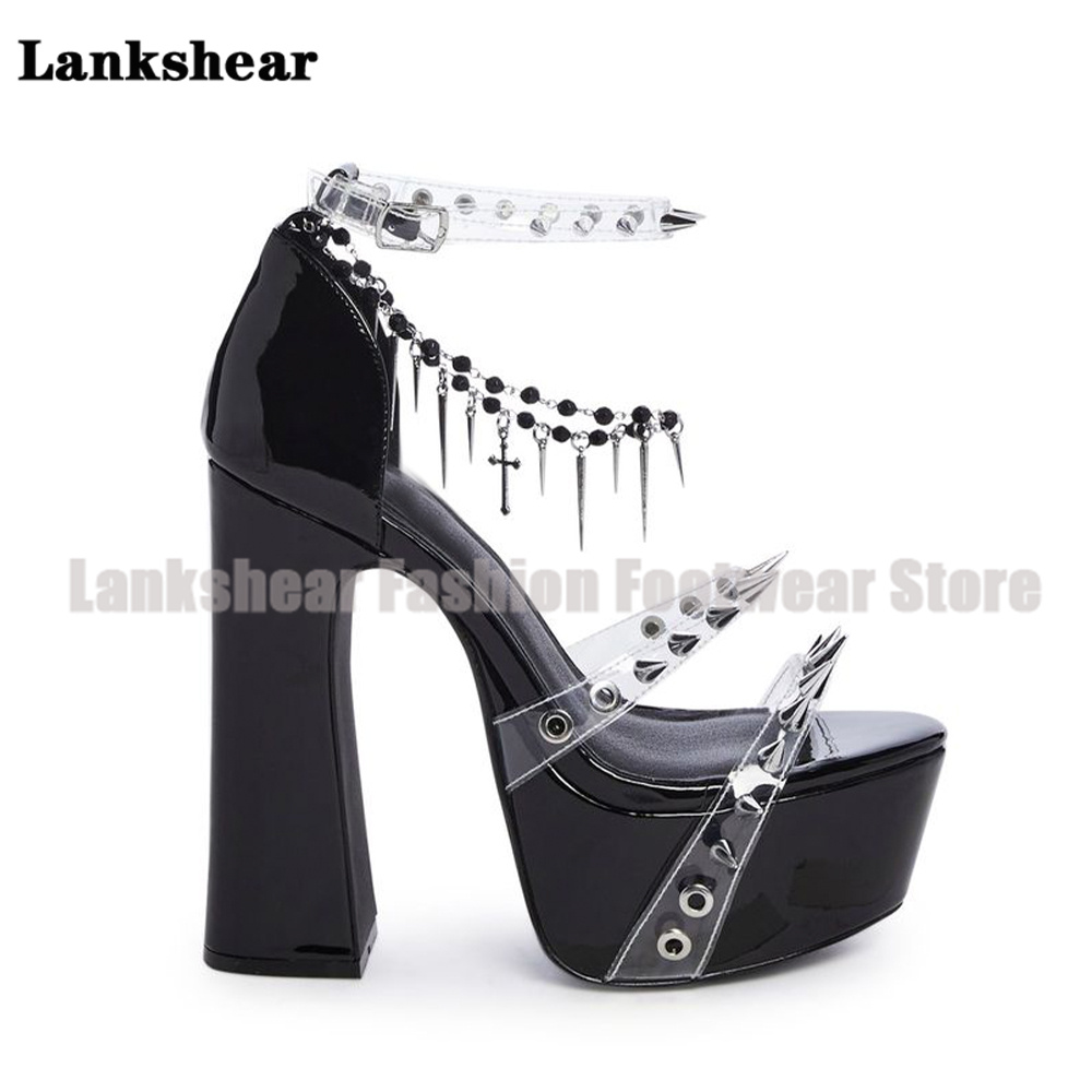 Sandalias De Pvc transparente  - Clear Strap Heel reseña y precio