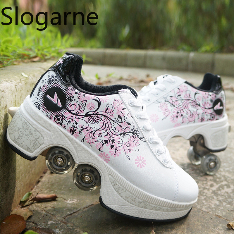 Zapatos de patines de 4 ruedas - Women Shoes Size To Men reseña y precio