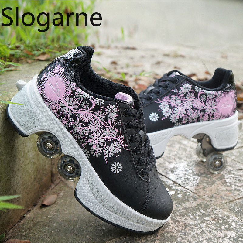 Zapatos de patines de 4 ruedas - Women Shoes Size To Men reseña y precio