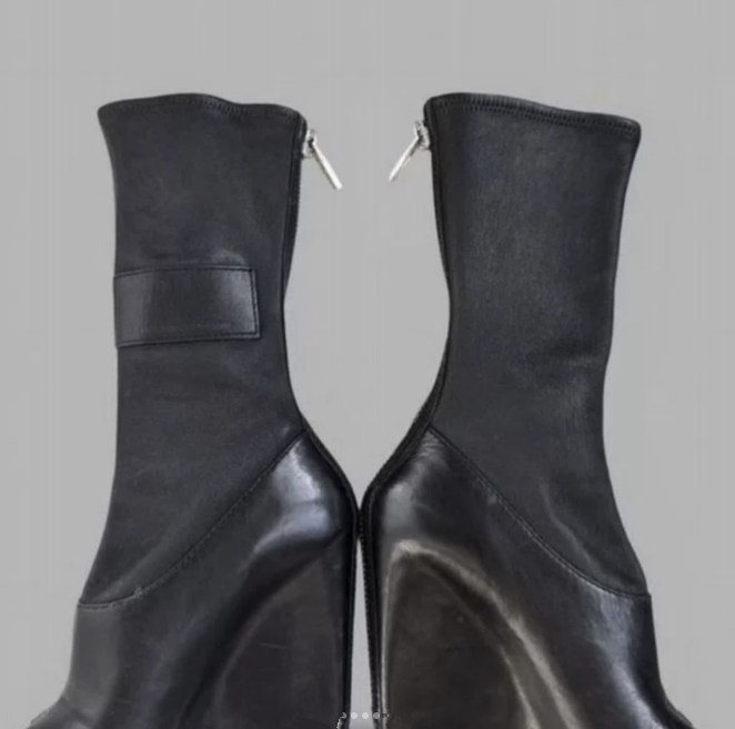 Sandalias de cuña de cuero neg - Women'S Shoes Paris reseña y precio