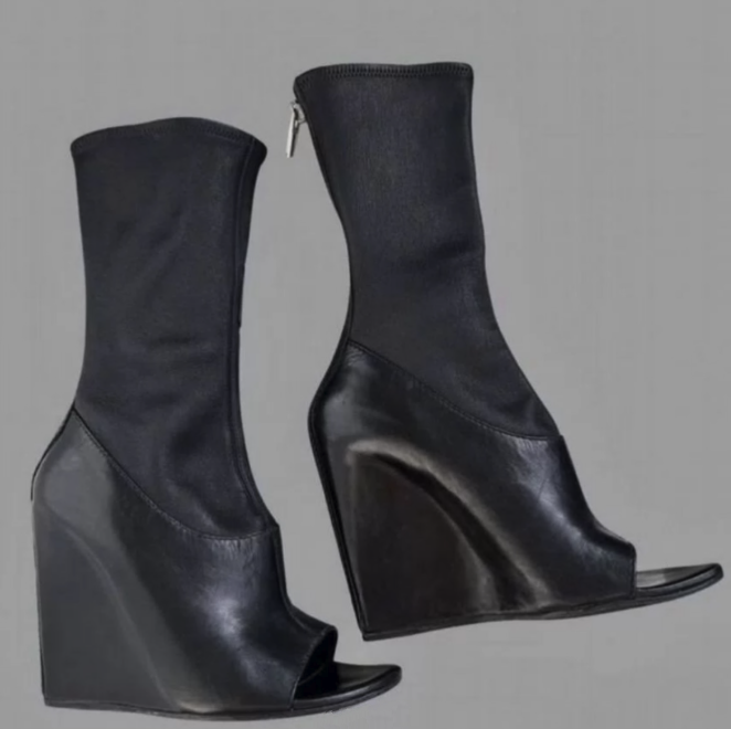 Sandalias de cuña de cuero neg - Women'S Shoes Paris reseña y precio