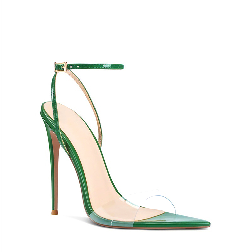 Sandalias de Tacón Alto de PVC - Clear Strap Heel reseña y precio