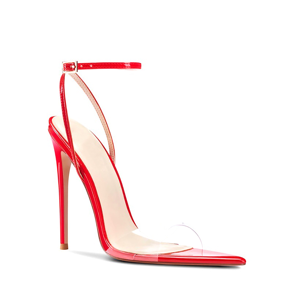 Sandalias de Tacón Alto de PVC - Clear Strap Heel reseña y precio