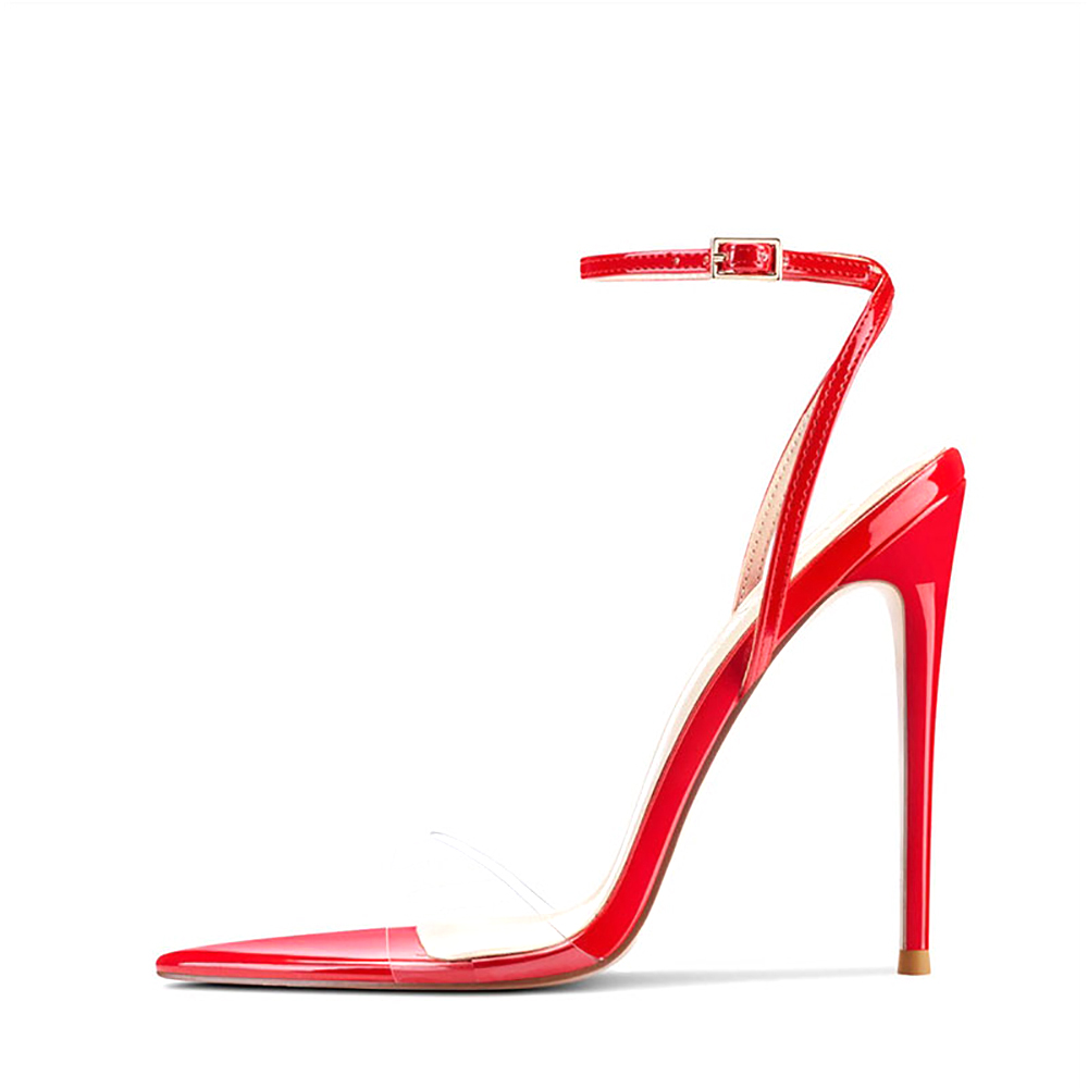 Sandalias de Tacón Alto de PVC - Clear Strap Heel reseña y precio